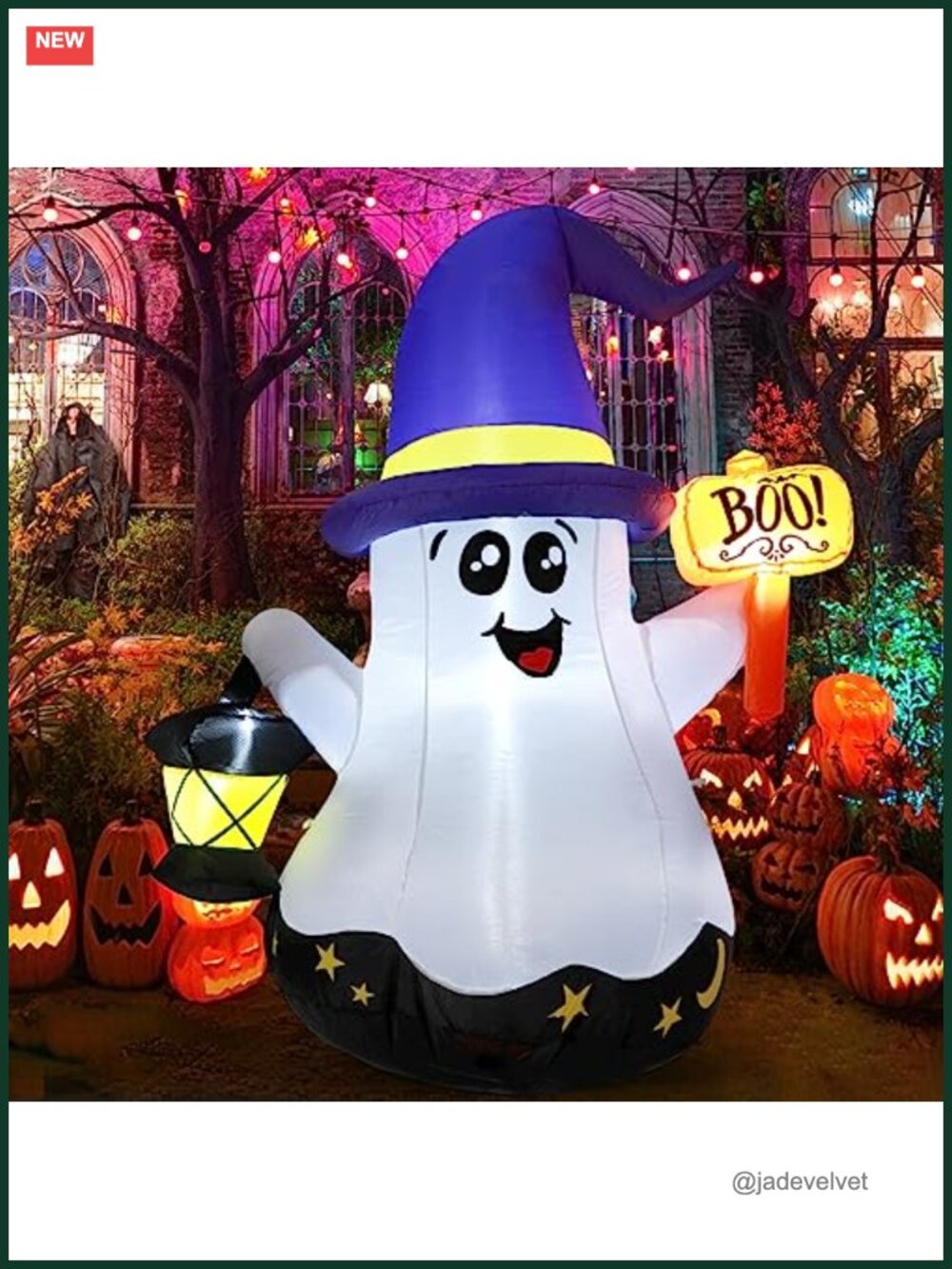 5ft Halloween Ghost Inflatable Outdoor Yard Decoration with Lights
